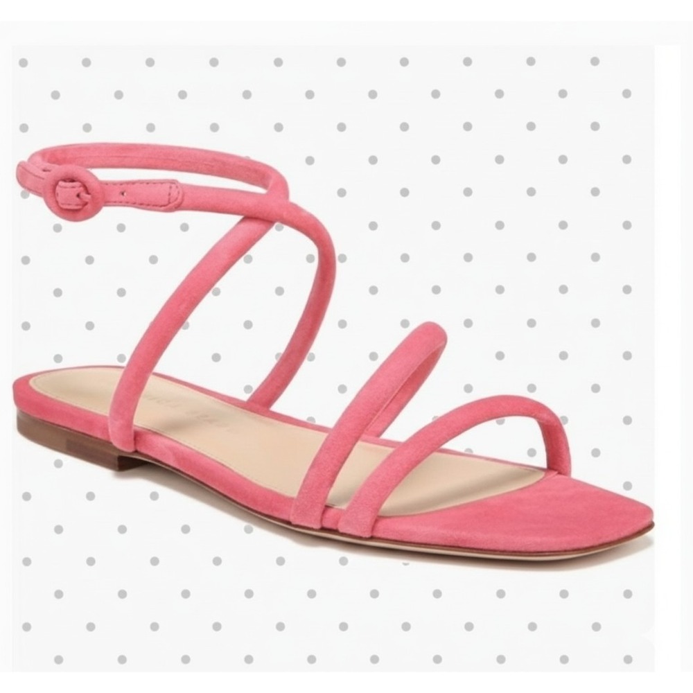 Veronica Beard Coral Pink Suede Maci Sandals Sz 6 US $295 NWOB Shoes Strappy